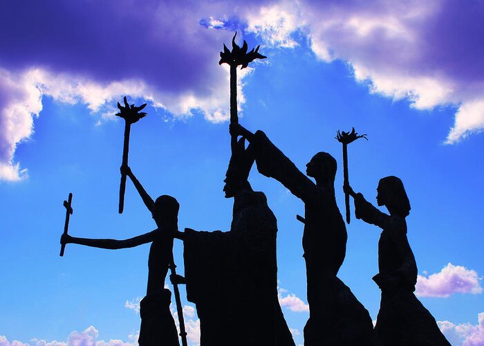 Statue Greeting Card featuring the photograph Sky Statues by Perry Webster