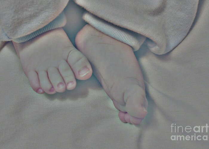 Photograph Greeting Card featuring the photograph Sleepy Feet by Daniela Easter