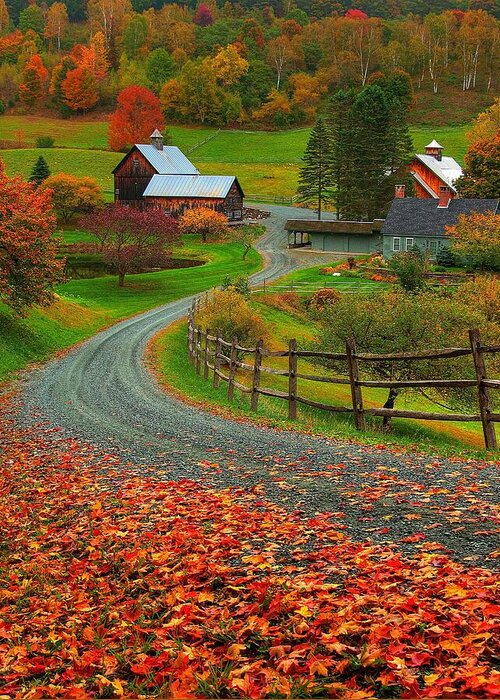 Vermont Greeting Card featuring the photograph Sleepy Hollow Farm by Steve Brown
