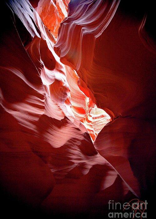 Greeting Card featuring the digital art Slot Canyon 2 by Darcy Dietrich