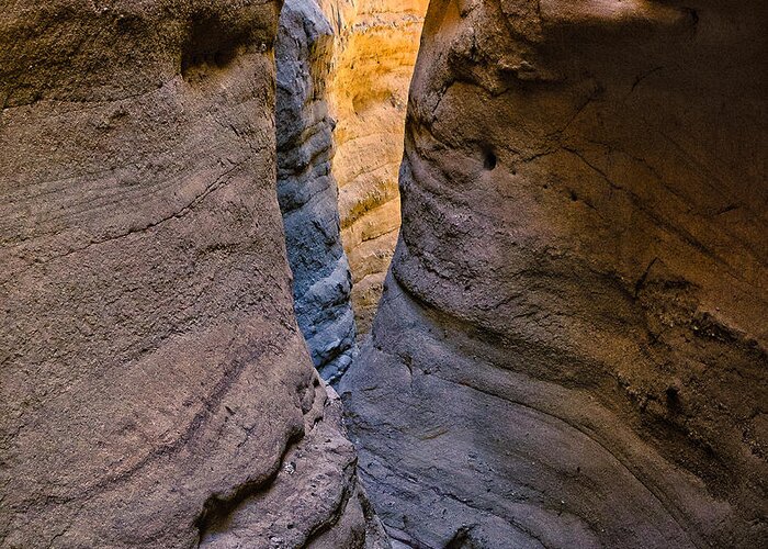 Abstract Greeting Card featuring the photograph Slot Canyon Abstract by Joseph Smith