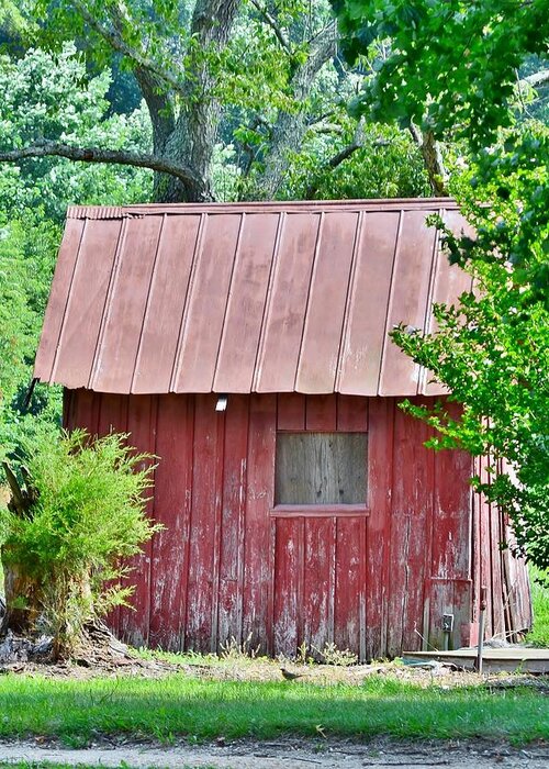 Barn Greeting Card featuring the photograph Small Red Barn - Lewes Delaware by Kim Bemis