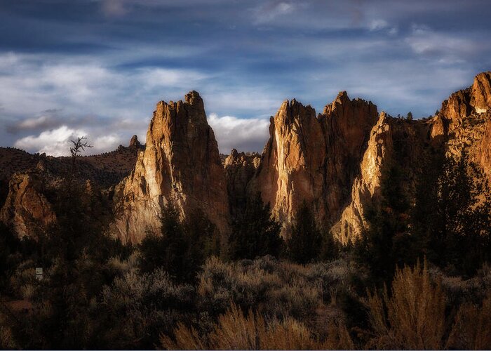 Rocks Greeting Card featuring the photograph Smith Rock by Cat Connor