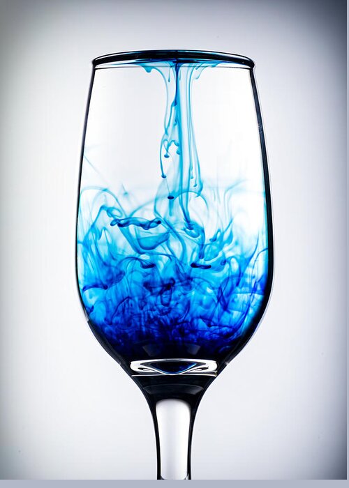 Glass Greeting Card featuring the photograph Smoky Glass- Blue by Matt Hammerstein