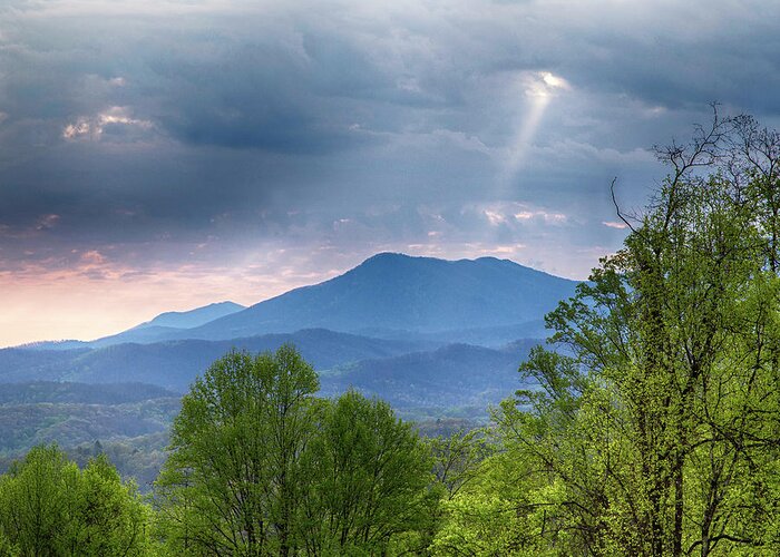 Smoky Greeting Card featuring the photograph Smoky Mountain Light by Alan Raasch