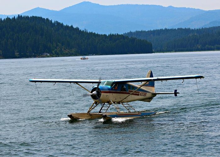 Boats Greeting Card featuring the photograph Smooth Landing on Lake Coeur d'Alene by Jo Sheehan