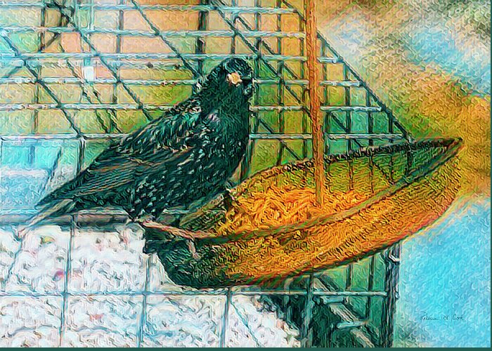 Smug Starling Greeting Card featuring the photograph Smug Starling by Bellesouth Studio