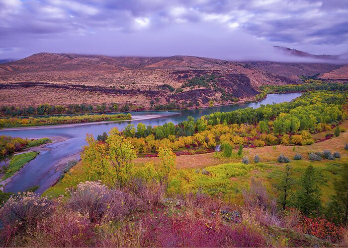 Adventure Greeting Card featuring the photograph Snake River Fall Beauty by Scott McGuire