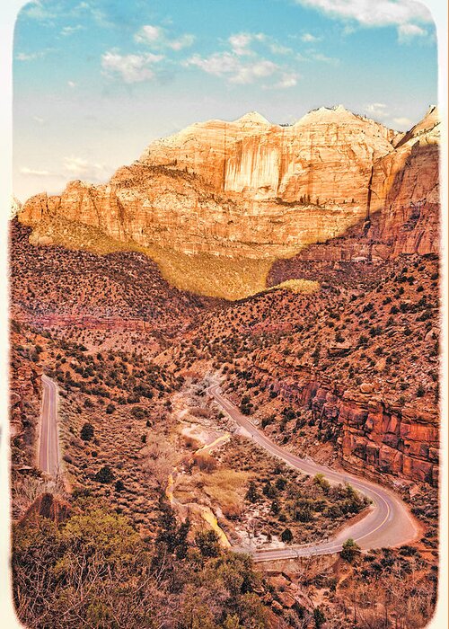 Zion National Park Greeting Card featuring the photograph Snakey Road by Rick Wicker
