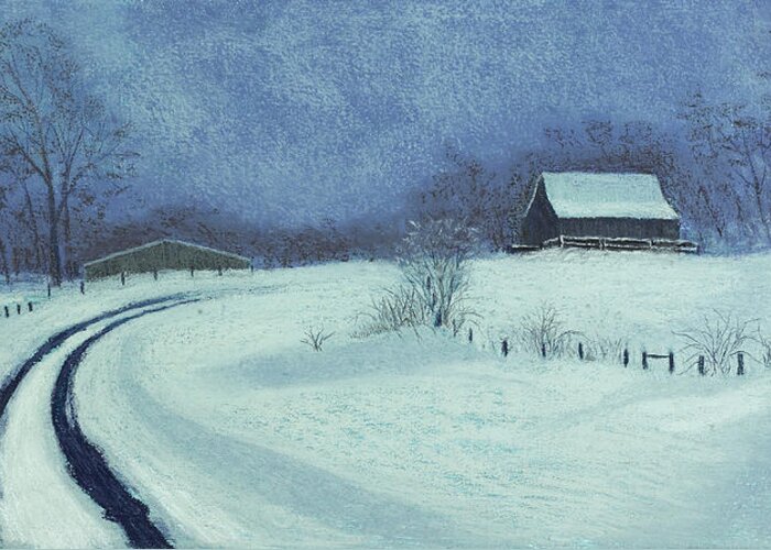 Snowbound Greeting Card featuring the painting Snow Bound by Garry McMichael