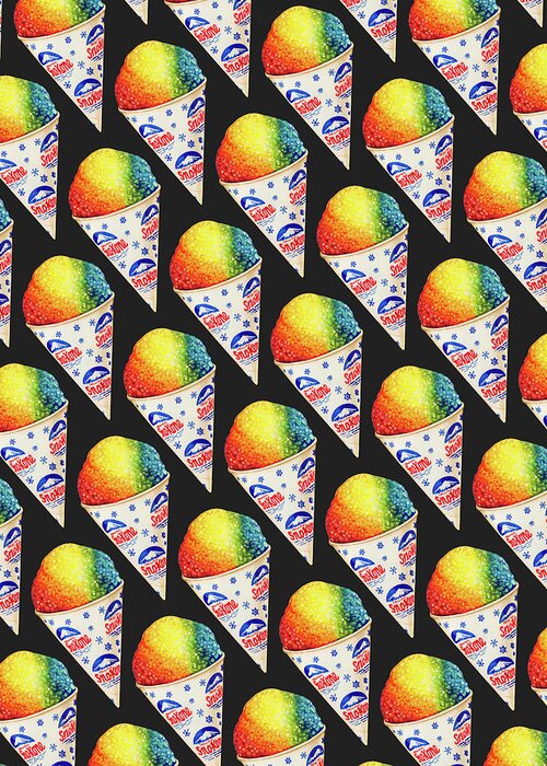 Food Greeting Card featuring the painting Snow Cone Pattern by Kelly Gilleran