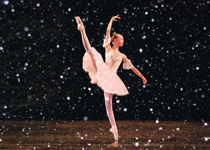 Snow Princes Ballerina Greeting Card featuring the photograph Snow Princess Ballerina by Sandi OReilly