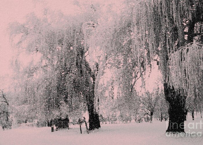 Snowy Sunday Greeting Card featuring the photograph Snowing again by Julie Lueders 