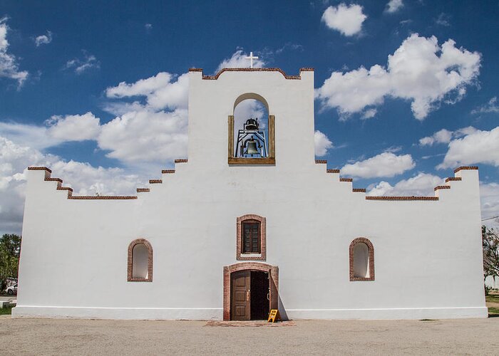 Socorro Mission Greeting Card featuring the photograph Socorro Mission by Robert J Caputo