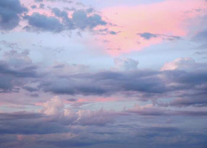 Clouds Greeting Card featuring the digital art Soft Sky Song by Lynda Lehmann