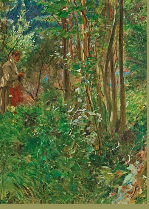 Anders Zorn Greeting Card featuring the painting Sol i Skogen by Anders Zorn