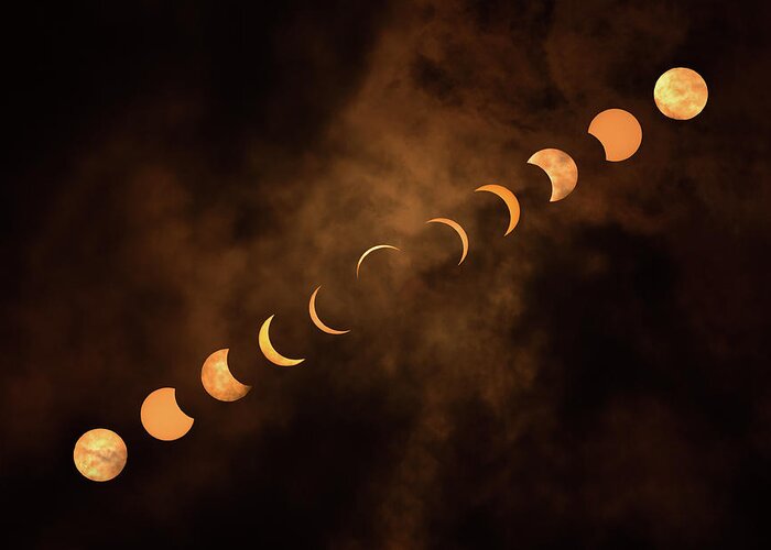 Solar Greeting Card featuring the photograph Solar Eclipse 2017 by Tommy White