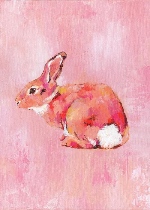 Bunny Greeting Card featuring the painting Somebunny to Love by Stephie Jones