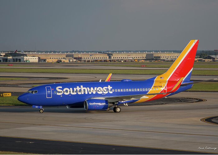 Reid Callaway Southwest Jet Images Greeting Card featuring the photograph Southwest Airlines Jet N927NW Hartsfield Jackson Atlanta International Airport Art by Reid Callaway