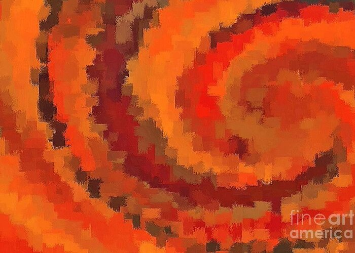 Southwest Colors-abstract-modern-colorful-orange-twisted-maelstrom Greeting Card featuring the photograph Southwest Colorscape by Scott Cameron