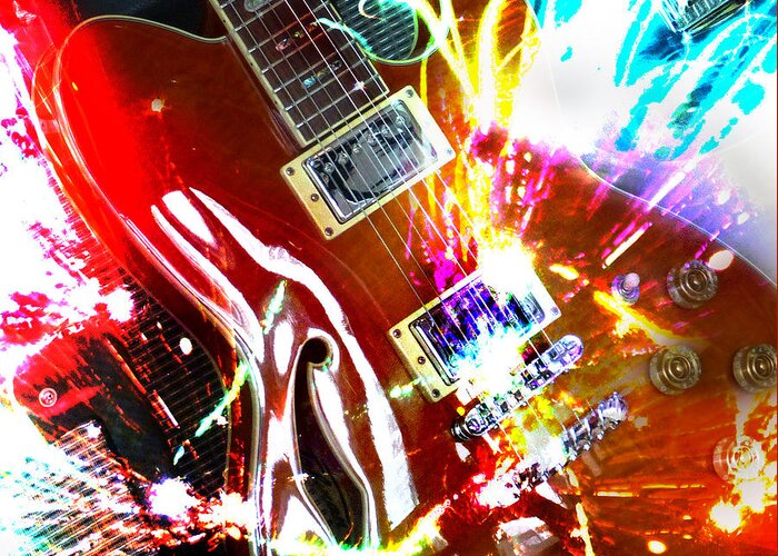 Guitar Greeting Card featuring the photograph Sparks Fly by LemonArt Photography