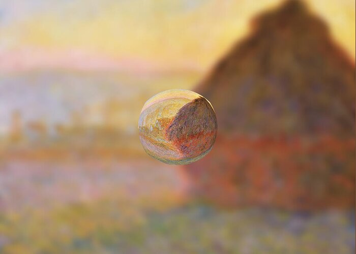 Post Modern Greeting Card featuring the digital art Sphere 5 Monet by David Bridburg