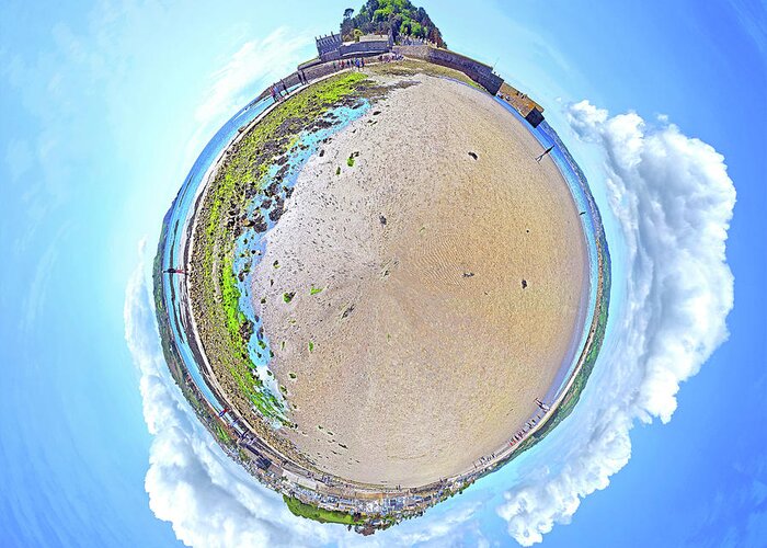 Panorama Greeting Card featuring the photograph Spherical Panorama St. Michael's Mount by Frans Blok