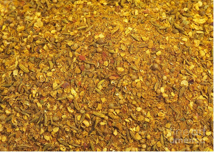 Close Up Greeting Card featuring the photograph Spices That Make Up Curry Powder by Gerard Lacz