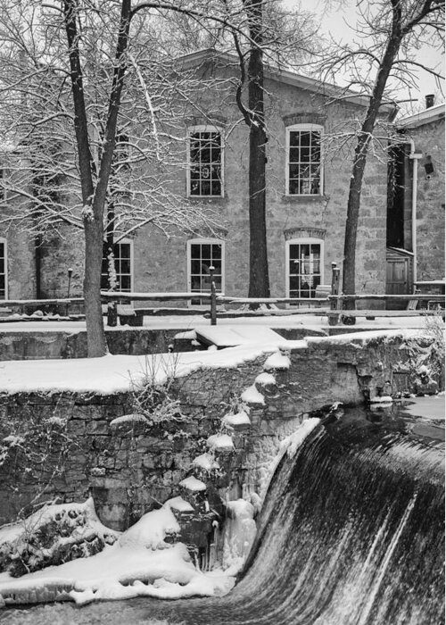 Cedarburg Greeting Card featuring the photograph Spillway by Jeff Klingler