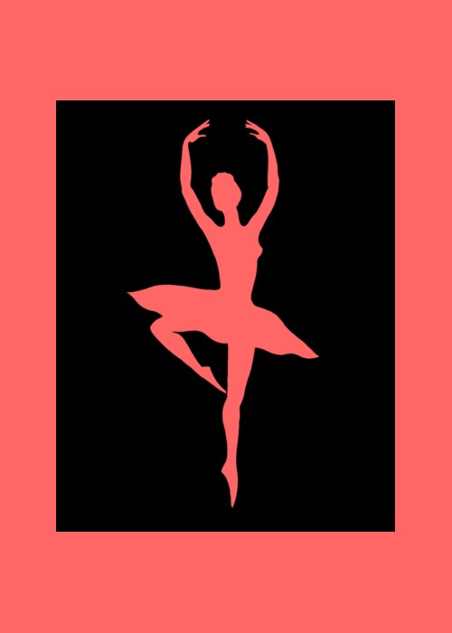 Ballerina Greeting Card featuring the painting Spin Of Ballerina Silhouette by Irina Sztukowski