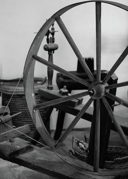 Spinning Wheel Greeting Card featuring the photograph Spinning Wheel at Mount Vernon by Nicole Lloyd