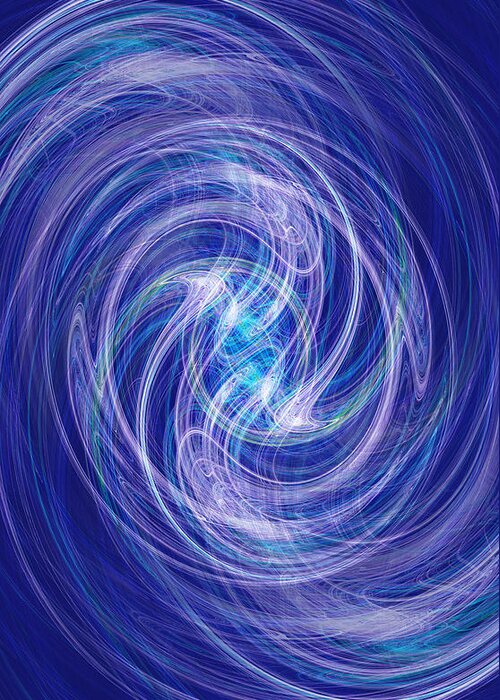 Spiral Greeting Card featuring the digital art Spiral Dance by Kenneth Armand Johnson
