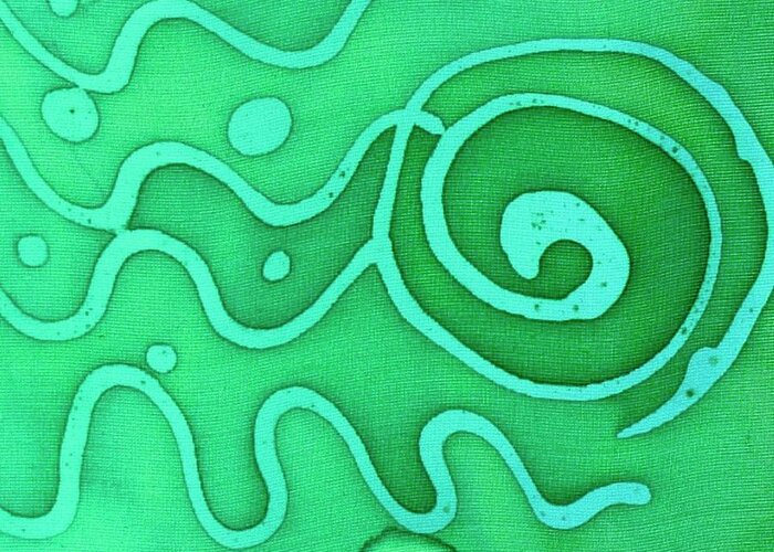 Abstract Greeting Card featuring the painting Spiral Doodle by Barbara Pease