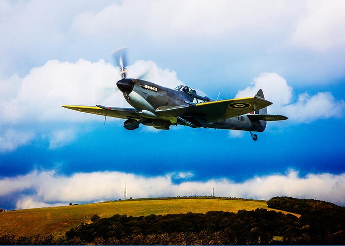 Spitfire Greeting Card featuring the photograph Spitfire Mk XVI TE311 by Chris Lord