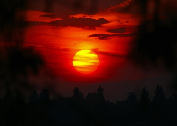 Nature Greeting Card featuring the photograph Spokane Sunrise by Ben Upham III