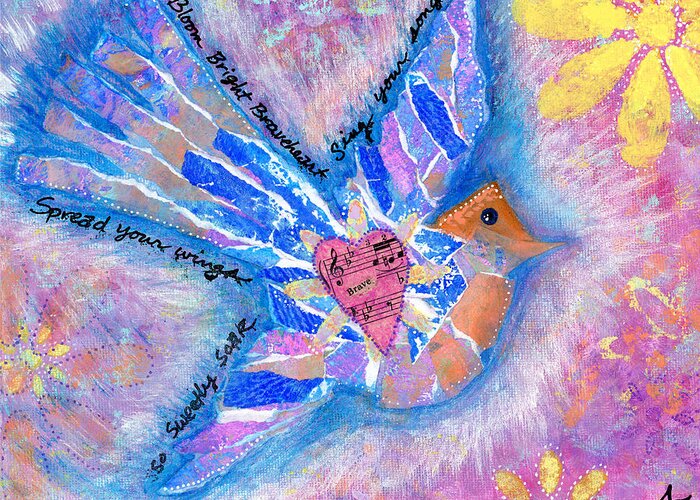 Spread Greeting Card featuring the photograph Spread Your Wings Braveheart by Julia Ostara From Thrive True dot com