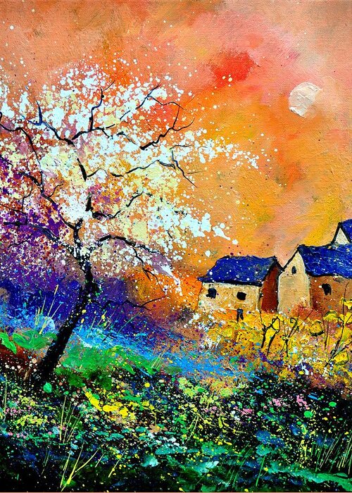 Landscape Greeting Card featuring the painting Spring 50170 by Pol Ledent