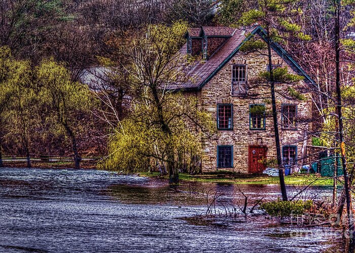 Abandoned Greeting Card featuring the photograph Spring Flood by Roger Monahan