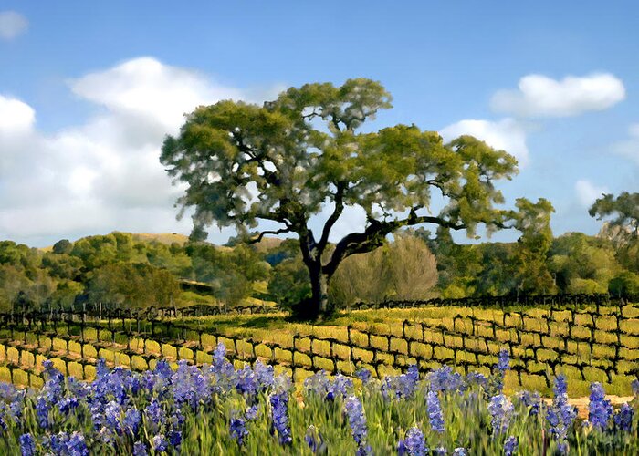 Vineyards Greeting Card featuring the photograph Spring in the vineyard by Kurt Van Wagner