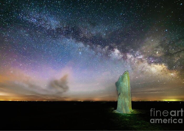 Milky Way Greeting Card featuring the photograph Spring Milky Way at Teter Rock by Jean Hutchison