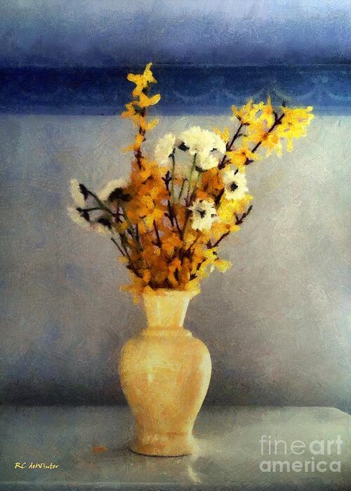 Flowers Greeting Card featuring the painting Spring Spice by RC DeWinter