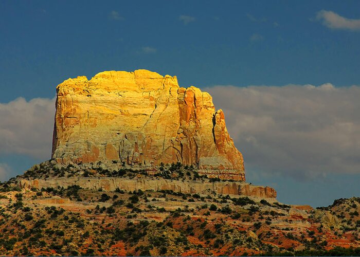 Square Butte Greeting Card featuring the photograph Square Butte - Navajo Nation near Kaibeto AZ by Alexandra Till