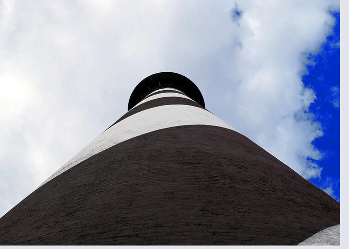 St Greeting Card featuring the photograph St. Augustine Lighthouse - From The Bottom Up by Bob Johnson