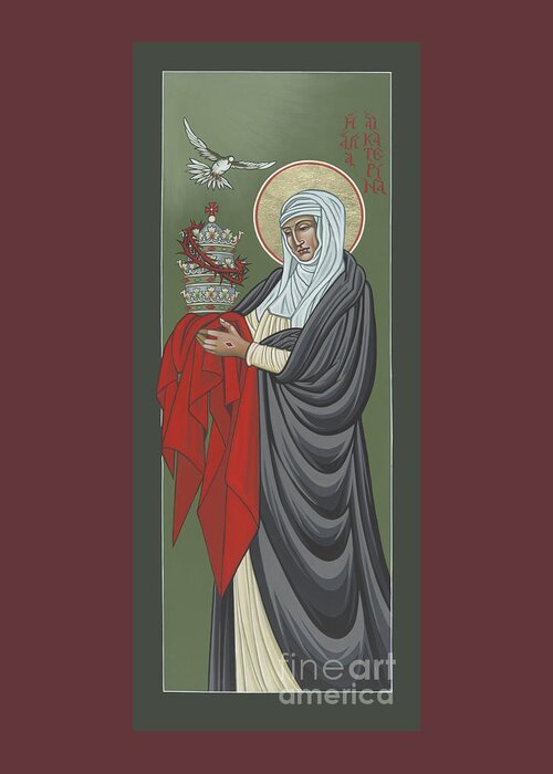 St Catherine Of Siena: Guardian Of The Papacy Greeting Card featuring the painting St Catherine of Siena- Guardian of the Papacy 288 by William Hart McNichols