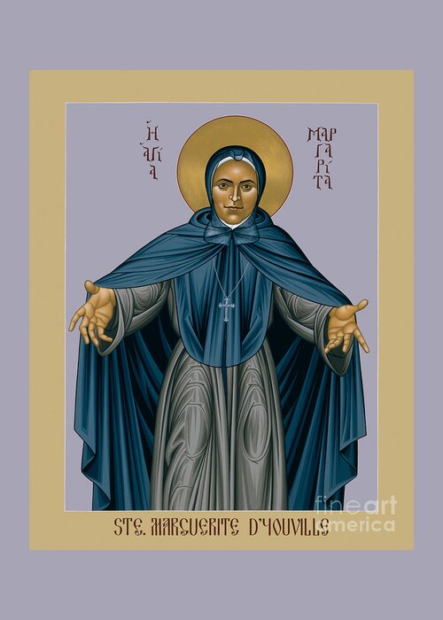 St. Marguerite D'youville Greeting Card featuring the painting St. Marguerite d'Youville - RLMDY by Br Robert Lentz OFM