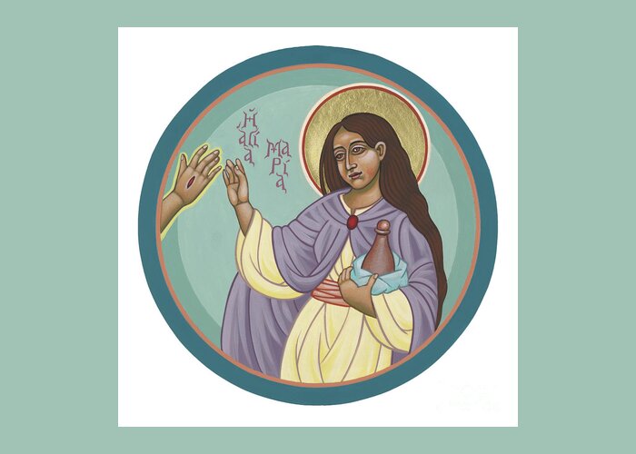 St Mary Magdalen : “rabboni” (john 20:16) Greeting Card featuring the painting St Mary Magdalen Rabboni - John 20 16 by William Hart McNichols