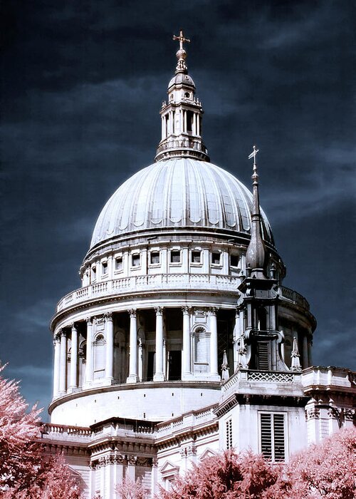 Architecture Greeting Card featuring the photograph St. Paul's Cathedral's dome, London by Helga Novelli