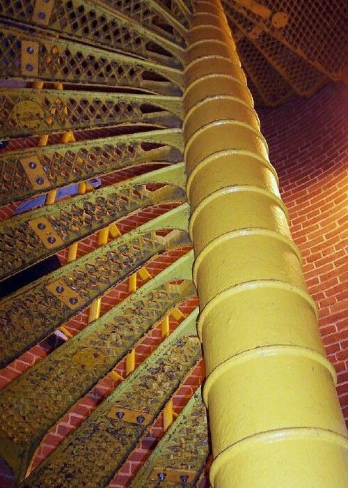 Yellow Greeting Card featuring the photograph Stairs by Danielle Gareau