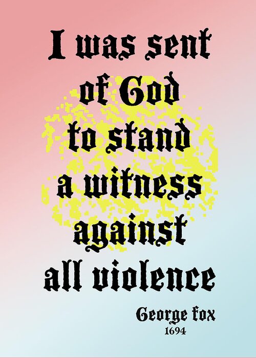 Collage Greeting Card featuring the digital art Stand Against Violence by John Vincent Palozzi