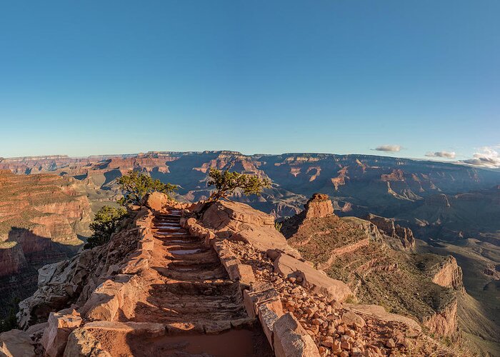 Grand Canyon National Park Greeting Card featuring the photograph Standing On Top by Phil Abrams